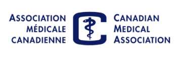 Canadian Medical Association logo with bilingual text and a blue medical symbol